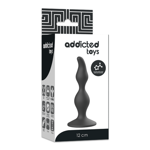Addicted Toys anal plug 12 cm sort