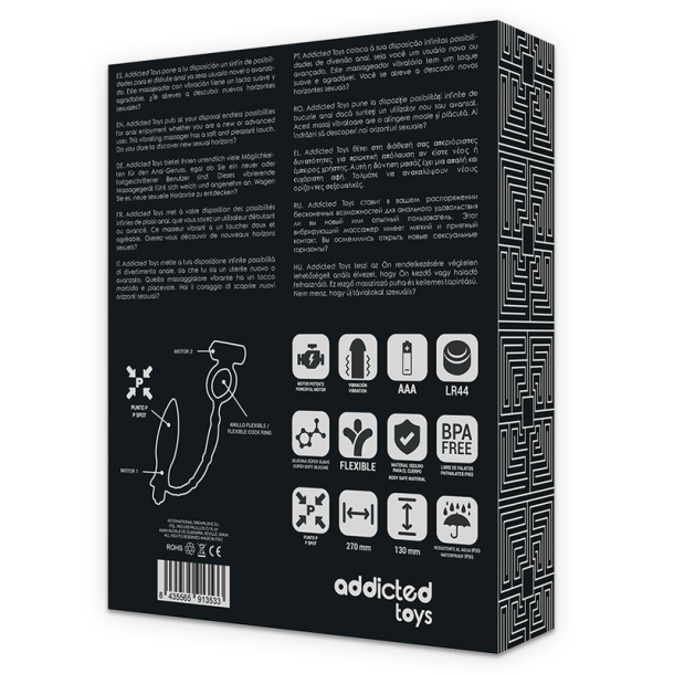 Addicted Toys analplug med vibrationsring