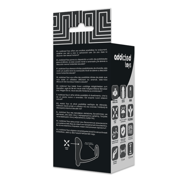 Addicted Toys vibrerende analplug med penisring