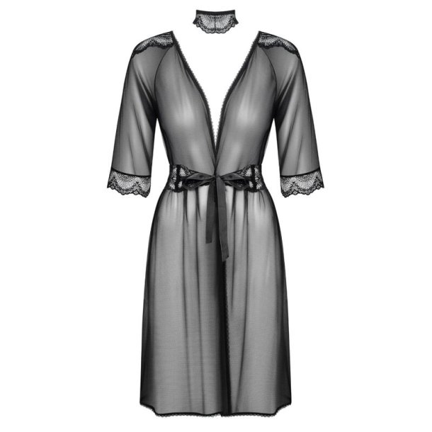 Obsessive lucita peignoir robe with choker L/XL