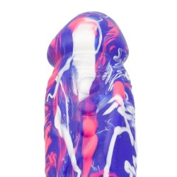 Graffiti silikone dildo 18cm, multicolor