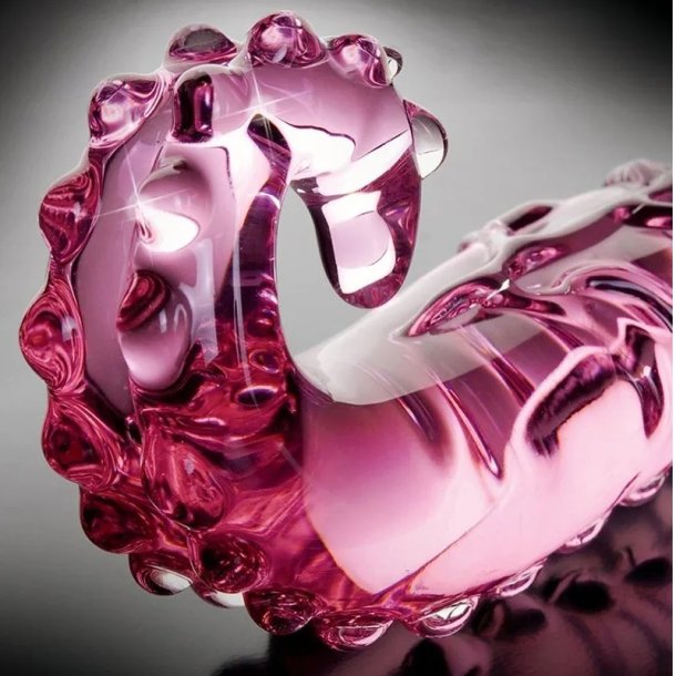Octopussy glasdildo pink, 15cm