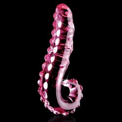 Octopussy glasdildo pink, 15cm