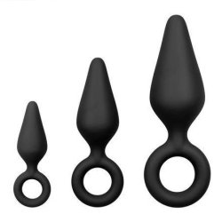 3 stk buttplugs s�t silikone