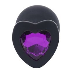 Buttplug med lilla juvel, small 