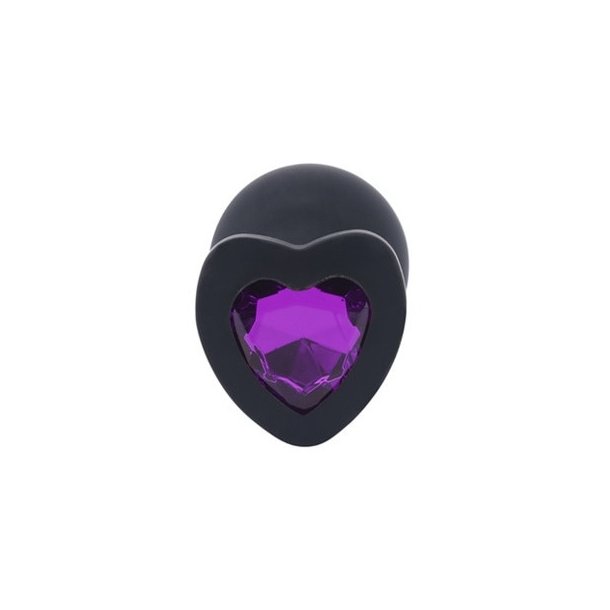 Buttplug med lilla juvel, small 