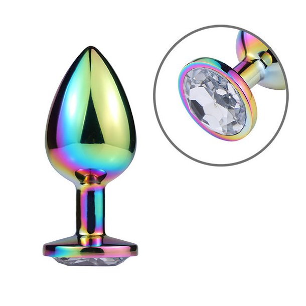 Pride plug set with white diamond