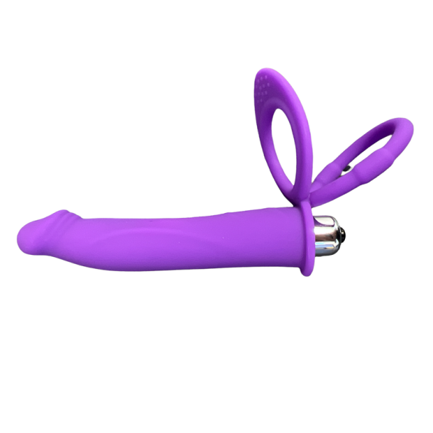 Silikone vibrator purple double up