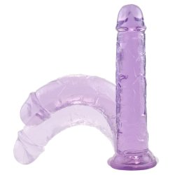 Jelly dildo med sugekop 22cm, lilla