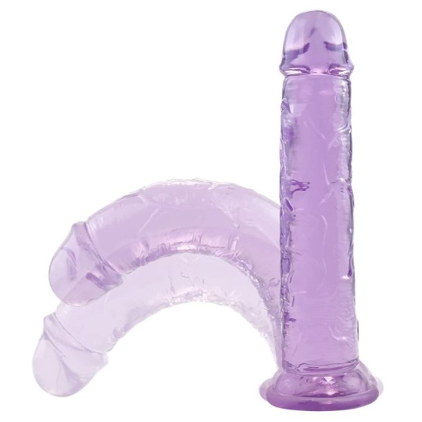 Jelly dildo med sugekop 22cm, lilla