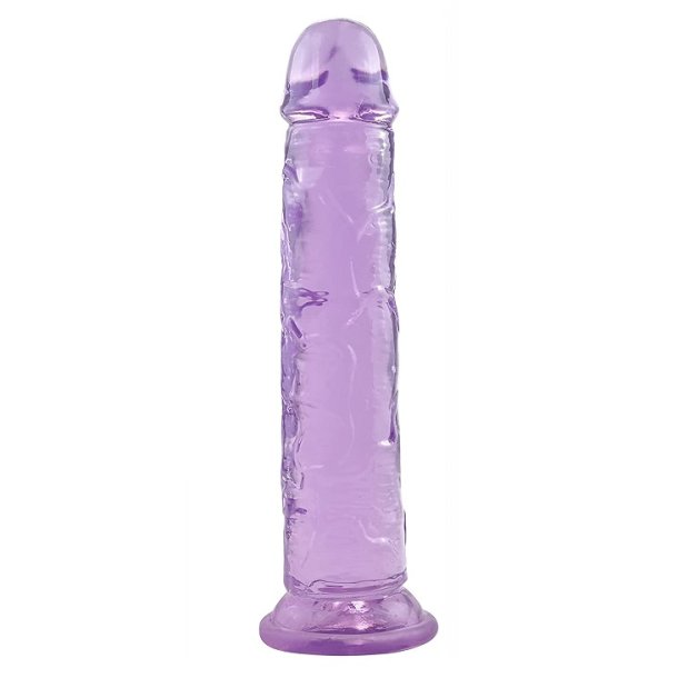 Jelly dildo med sugekop 22cm, lilla