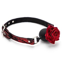 Mouth gag med elegant rosedesign 