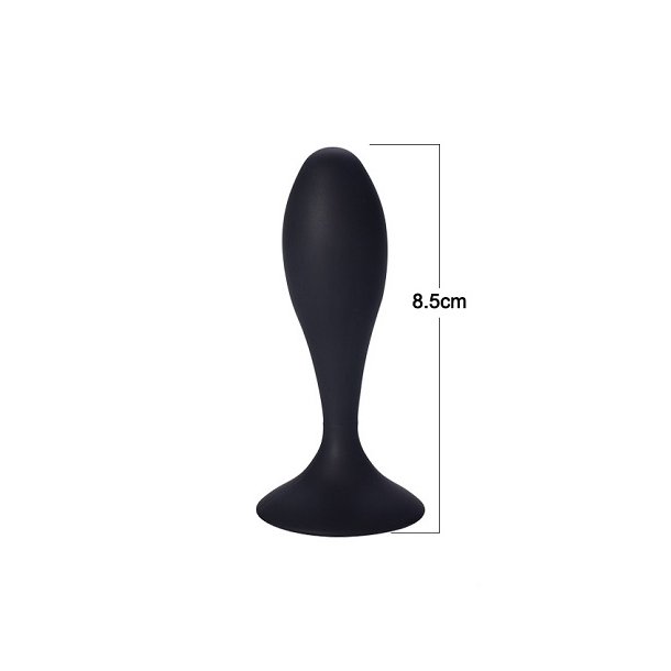 Lille buttplug silikone - sort