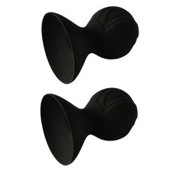 Silikone bryst sugekopper 2 stk - sort