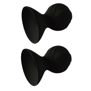Silikone bryst sugekopper 2 stk - sort