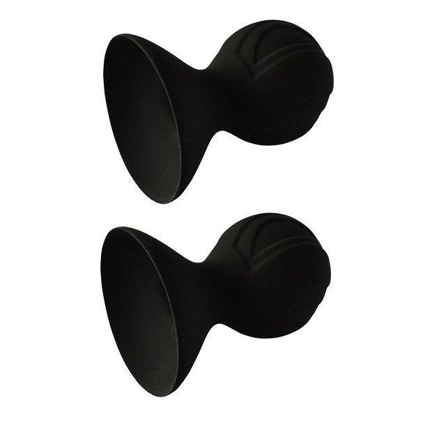 Silikone bryst sugekopper 2 stk - sort