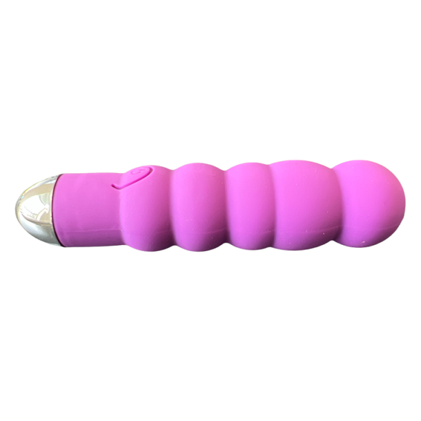 Ribbet bl�d mini vibrator, lilla