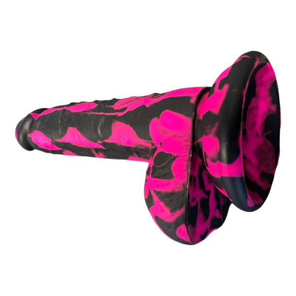 Volcano silikone dildo 19cm, black/purple