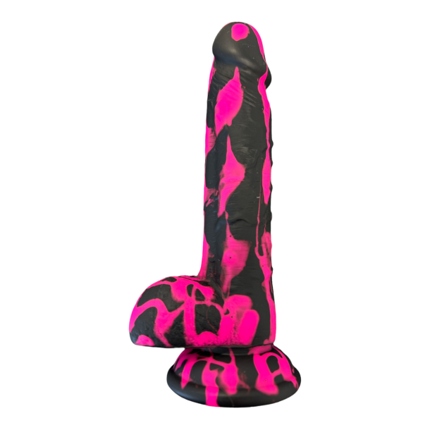 Volcano silikone dildo 19cm, black/purple