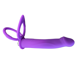 Silikone vibrator purple double up