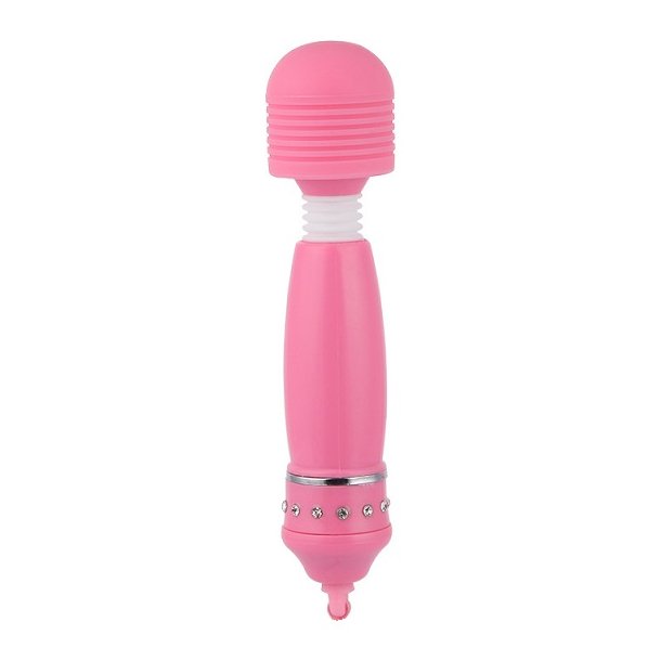 Wand diamond grip vibrator, pink